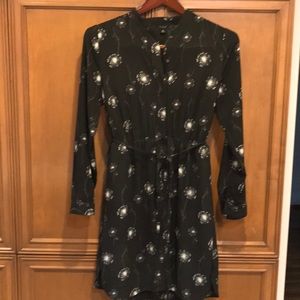 Shirt dress black and white Ann Taylor Size M